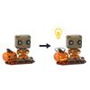 Gobricks MOC Хоррор Фильм Хэллоуин Угощай или Угощай Brickheadz Кубики Модель Тыквенный Человек Призрачный Кот Строительные Блоки DIY Игрушки Подарок