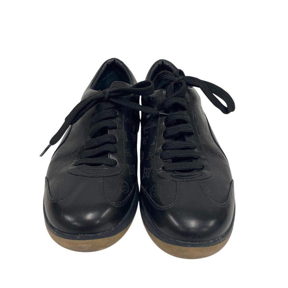 Louis Vuitton Кроссовки Monogram с низким вырезом из кожи черная кожа Б/У