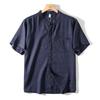 Men's Stand-Collar Short-Sleeve Casual Shirt