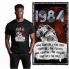 Coolmind X0019 Cotton Big Size 1984 Print Exclusive Graphic Men T Shirt Loose Oneck Men Tshirt Casual Tshirt For Men Tees