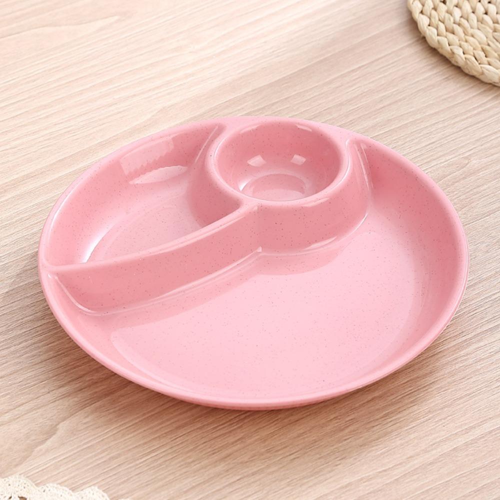 2 шт. Пластиковая тарелка для еды, пригодная для микроволновой печи, мерная тарелка для порций, портативная разделенная обеденная тарелка, контроль диеты