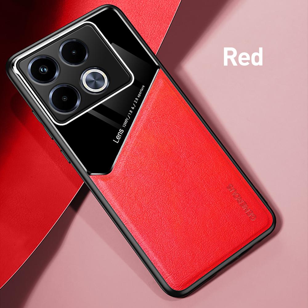 Кожаная магнитная задняя крышка для Infinix Note 40 Pro 4G 5G, чехол из ТПУ, мягкий бампер, противоударный чехол Infini Note40 Not 40 Pro + Pro 5G