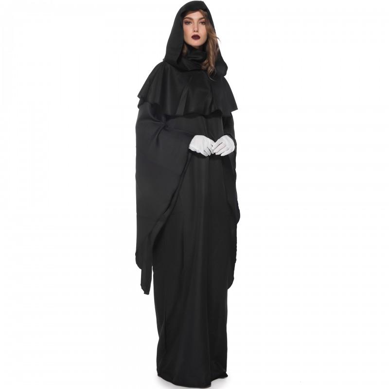 Plus Size Grim Reaper Witch Costume Cosplay Dress Halloween Party Role Play
