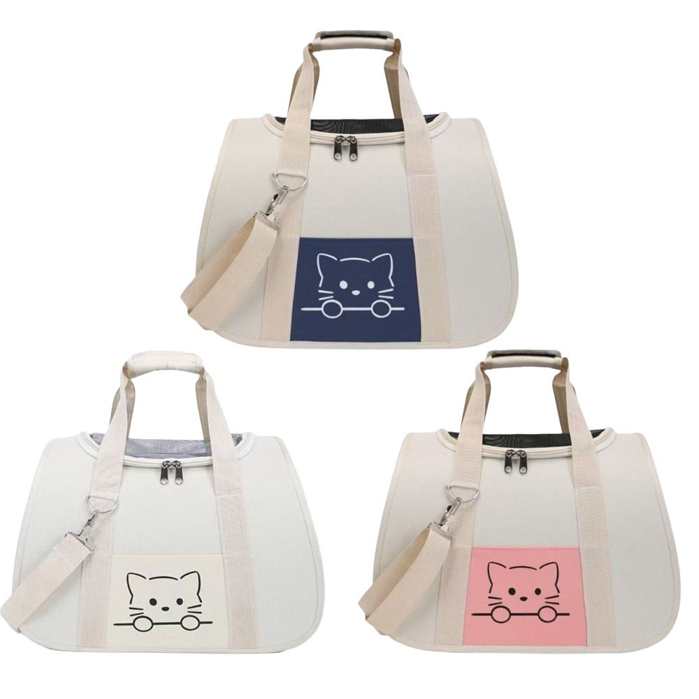 Breathable Pet Carrier Backpack Ventilated Cat Outing Crossbody Bag Travel Shoulder Bag Travel