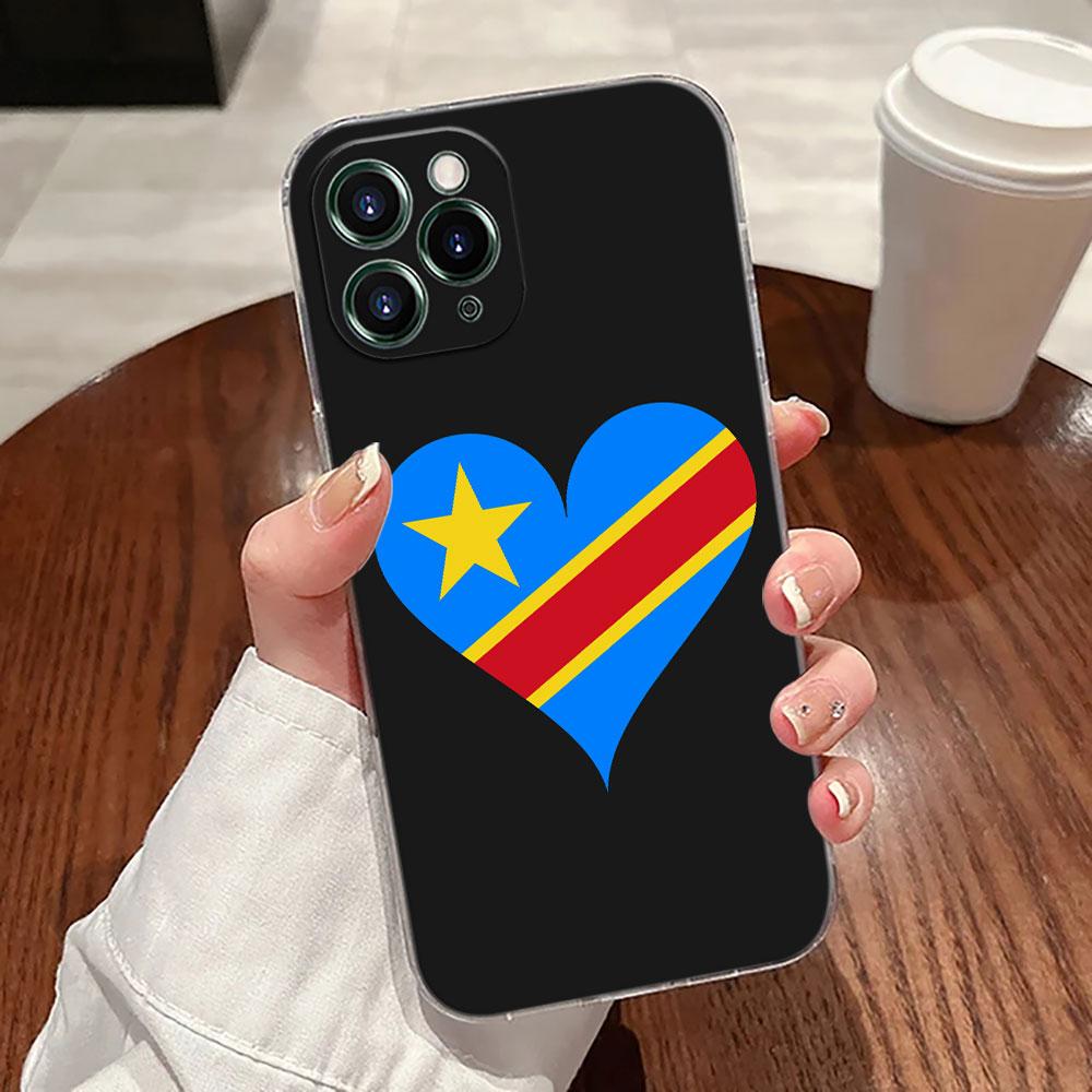Congo Democratic Republic Flag Case For Apple iPhone 17 16 15 14 13 12 11 Pro Max 16 Plus 16E 17Air 17Pro Phone Cover Silicone