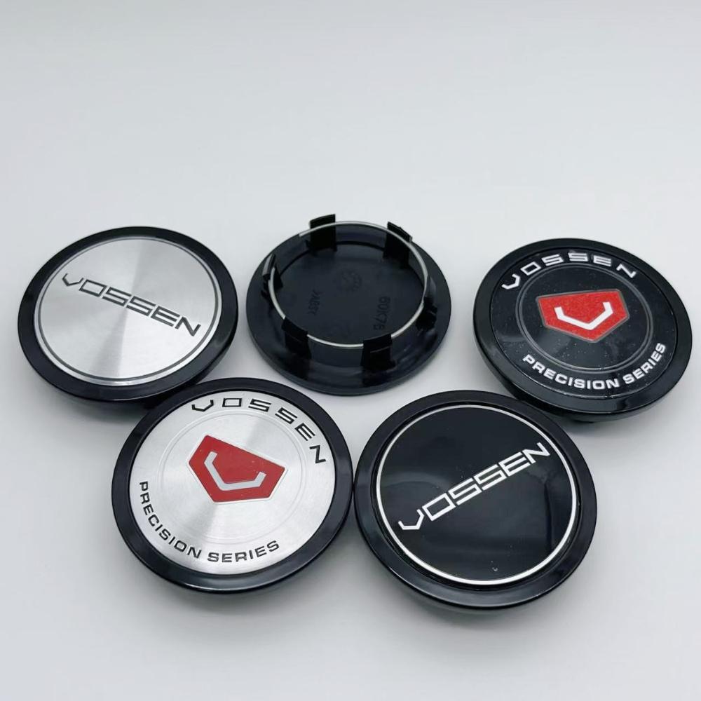PQMZ2 4pcs 76mm (I.D 60mm) Car Wheel Center Caps With Vossen Logo Emblem Accessories for Porsche Rim Hubcaps Wheels Hub Cover Replace