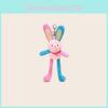 Cartoon Color Cute Blocked Rabbit Plush Toy Pendant With Ears Stretchable
