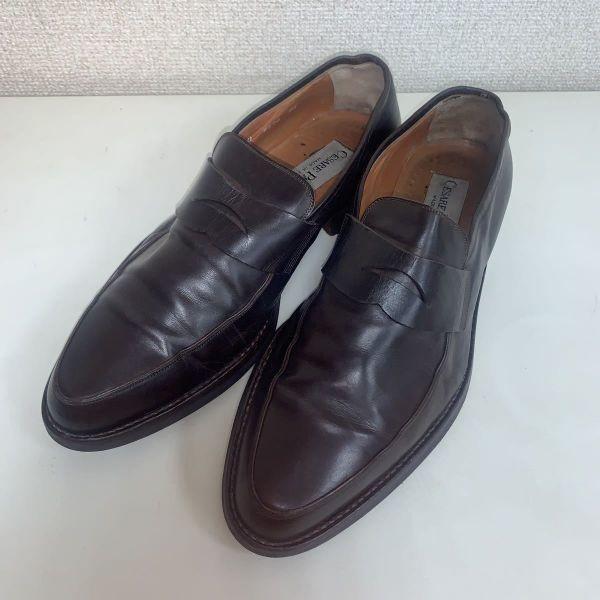 Made In Italy Cesare Paciotti Vintage Slip-On Business Shoes Size 8.5 27.0cm(USED)