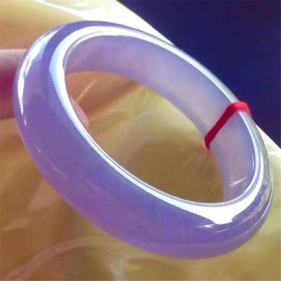 Браслет из натурального бирманского ледяного фиолетового нефрита с пружинной полосой и кругом, браслет Noble Consort из нефрита для девочек и мам