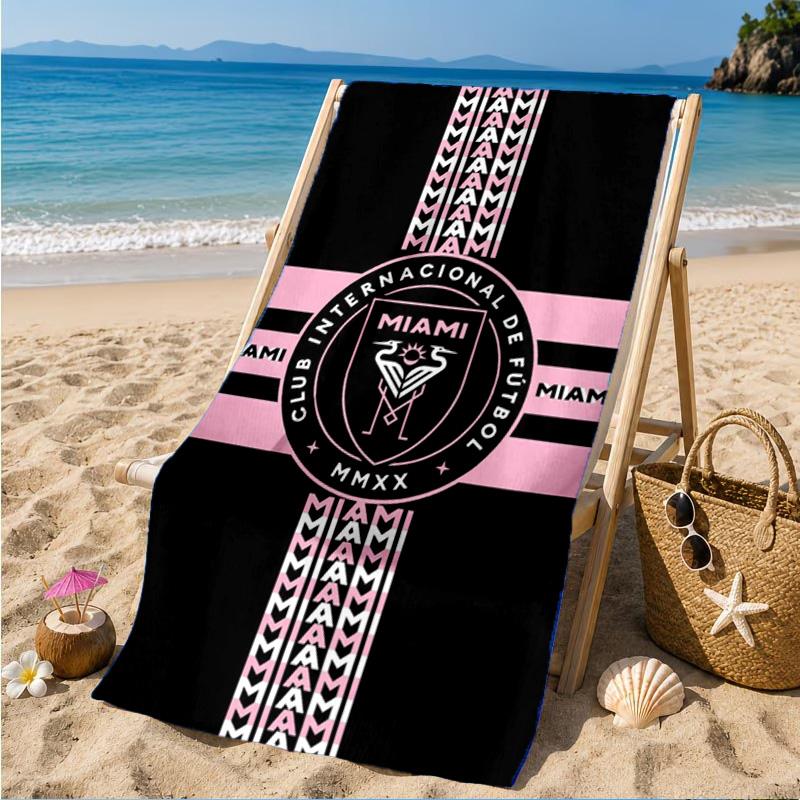 Inter Fc Emblem Printed Microfiber Beach Towel, Soft And Absorbent, Quick-Dry, Ideal for Summer Travel, Beach Essential, Swimming Pool
