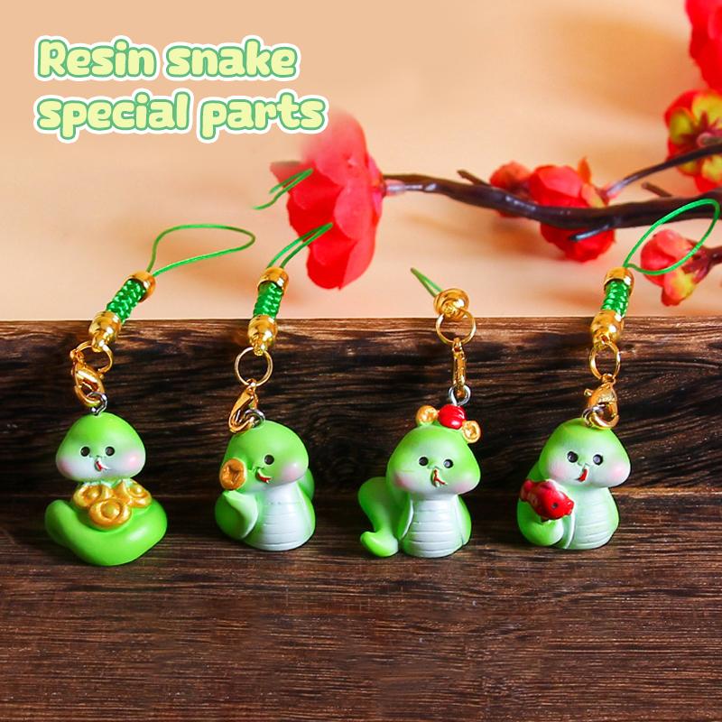 Брелок-талисман года Змеи 2025, брелок для телефона, мультяшный брелок со знаком зодиака Змея, милая подвеска для сумки, подвесное украшение, подарки на год