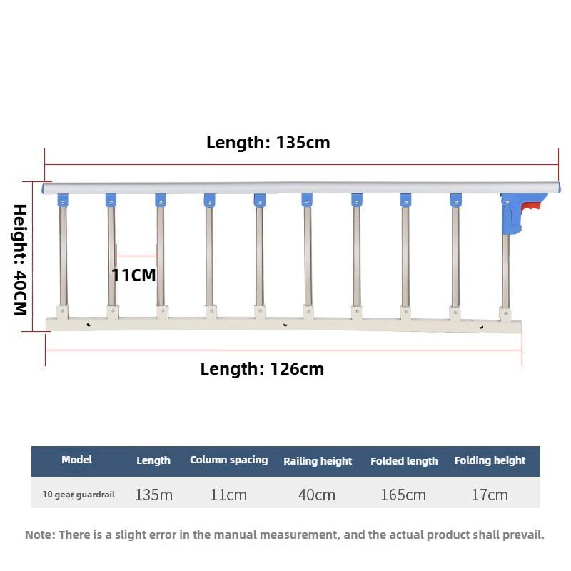 Elderly Anti Fall Guardrail Getting Up Assistive Device Dormitory Protective Bed Fence Household Foldable Armrest