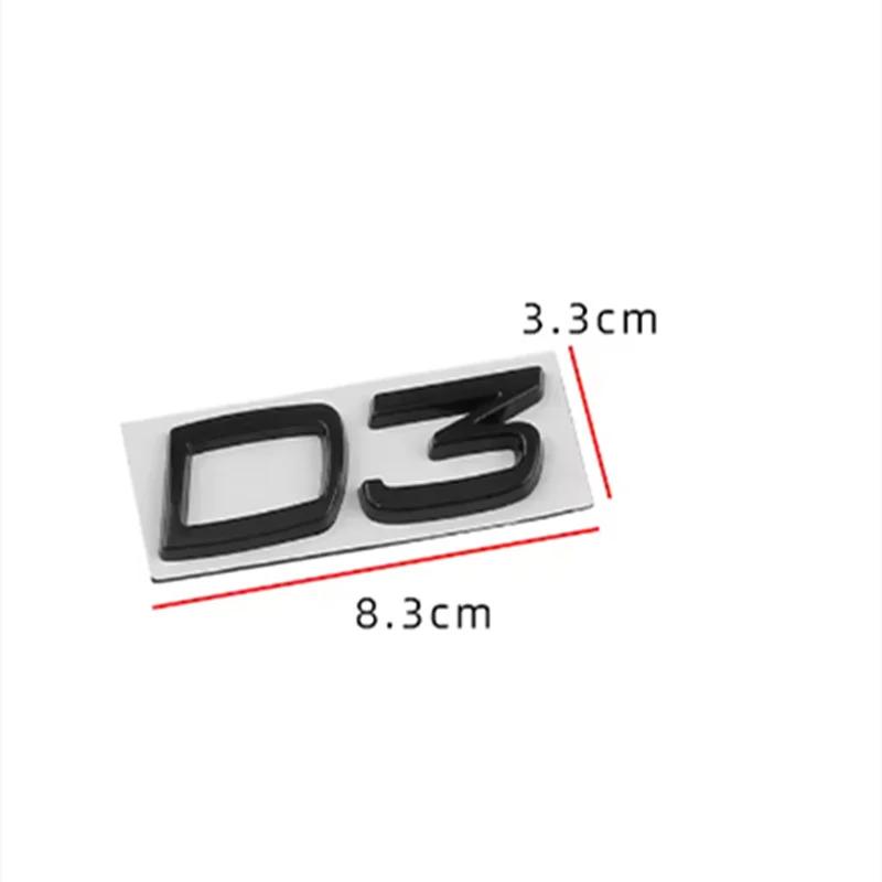npabh2 3D ABS Car D2 D3 D4 D5 D6 D7 Letter Logo Badge Emblem Decal Sticker For Volvo S40 S60 S80 S90 XC40 XC60 XC90 Accessories