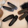 Su Yinyin Has the Same Soft-soled Retro Flat-bottomed Bow, Shallow Mouth Flat-soled Single Shoes, Female Grandma Shoes, Commuting