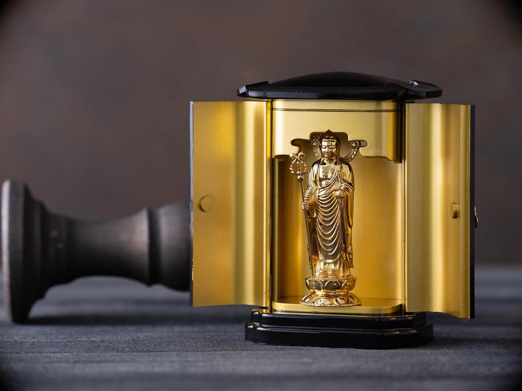 Статуя Будды Дзидзо Бодхисаттва золото с ПК Дзуси для безопасных родов и божество-хранитель для воспитания Такаока медная посуда Босацу pcZ (чистый покрытый) _