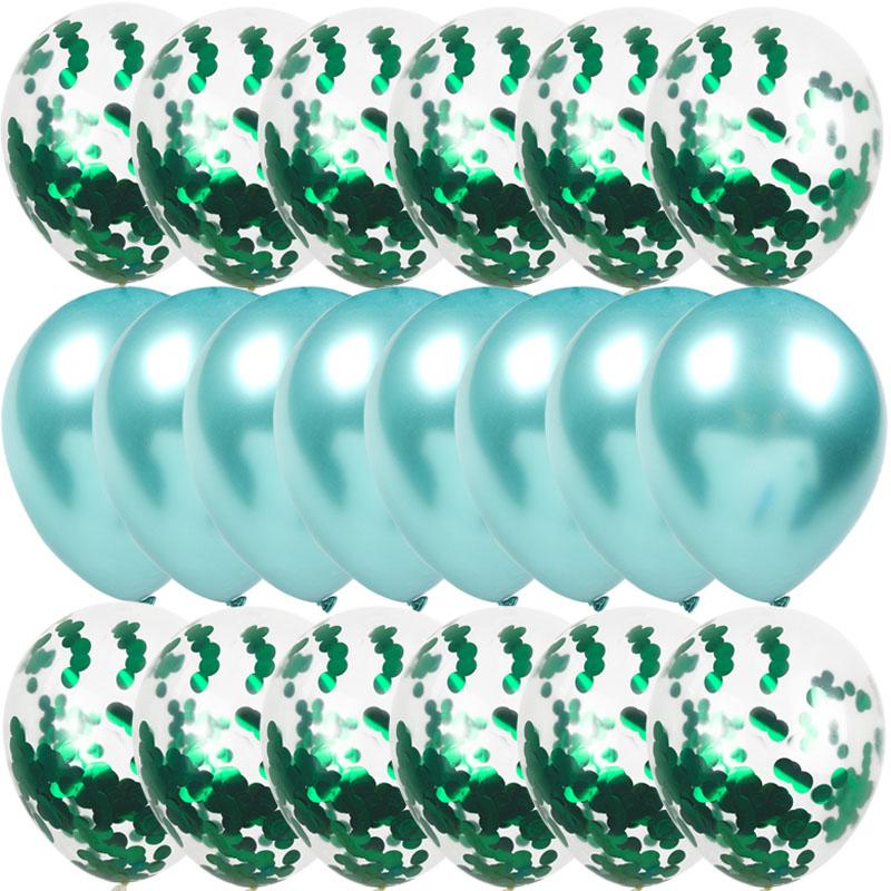 14/20 шт. Мульти конфетти Сердце Звезда Фольгированные шары Baby Shower С Днем Рождения Вечеринка Гелиевые шары Свадебные Годовщины Декор Globos