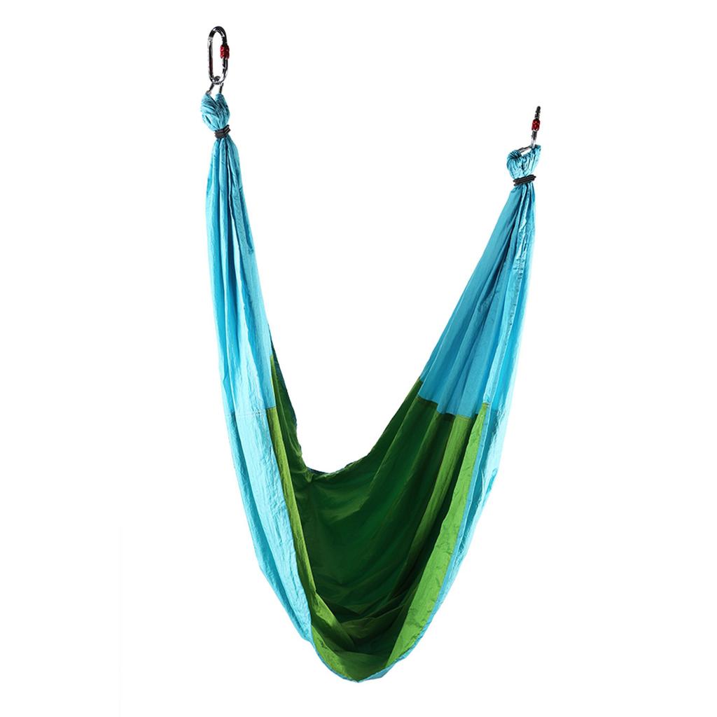 Aerial Fitness Hanging Grip Inversion Trapeze Swing Sling Hammock(Blue Green)