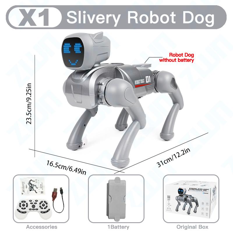 ZWN X1 RC ИИ Умный RC Робот Собака Игрушки Голосовое Управление Программируемый С Пением и Танцами Игрушка на Пульте Управления Лучший Подарок для Детей