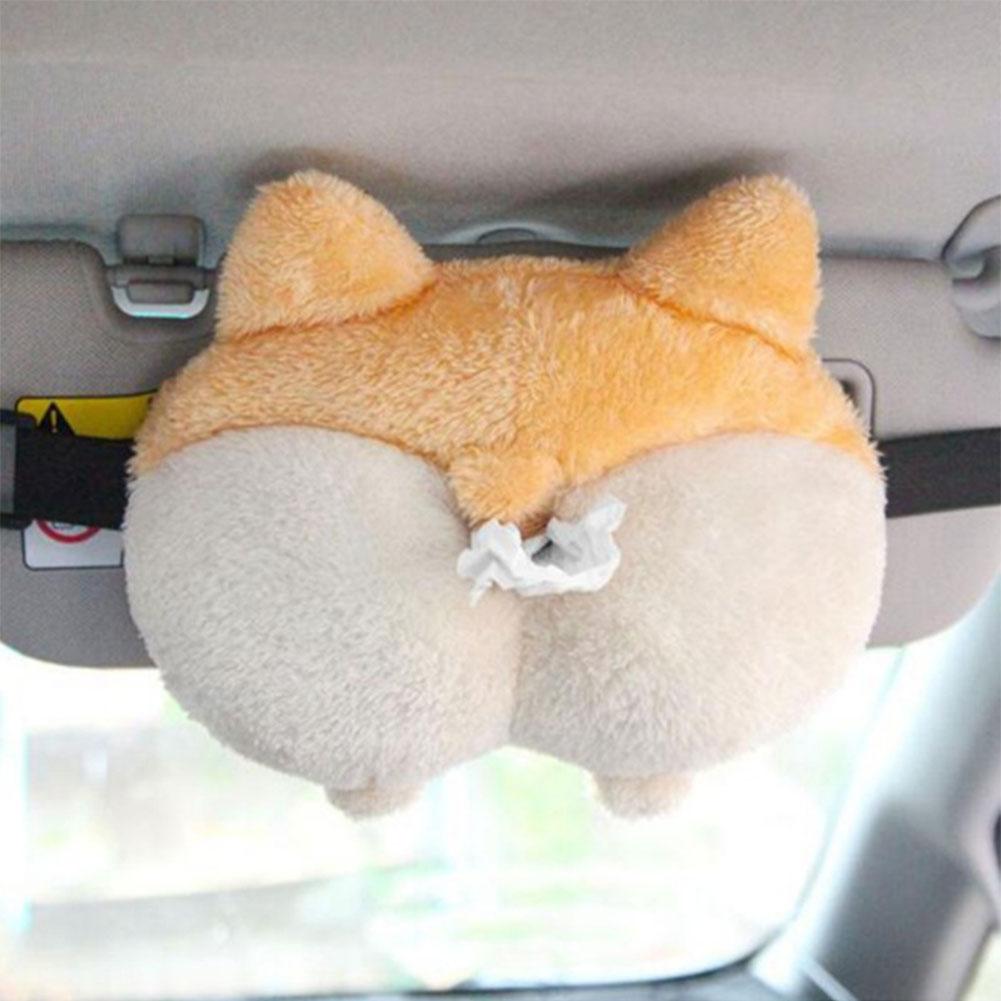 Милый держатель для салфеток в машину, держатель для коробки для салфеток в машину, плюшевая коробка для салфеток, автомобильные коробки для салфеток в машину, коробка для хранения салфеток P1L9