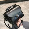 Small Square Bags For Women Fashion Solid Color Designer Crossbody Shoulder Bag Vintage PU Leather Handbags Female Bag
