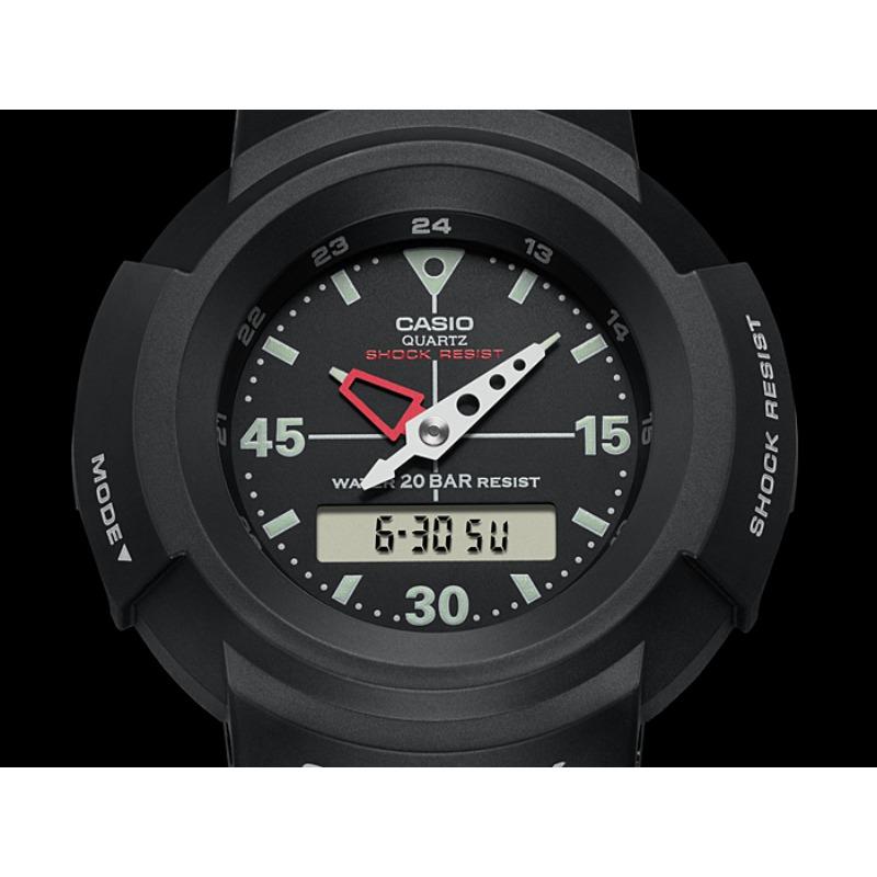 Casio Мужские часы G-SHOCK Аналоговые ударопрочные кварцевые часы из смолы 200 м водонепроницаемые AW-500E-1E