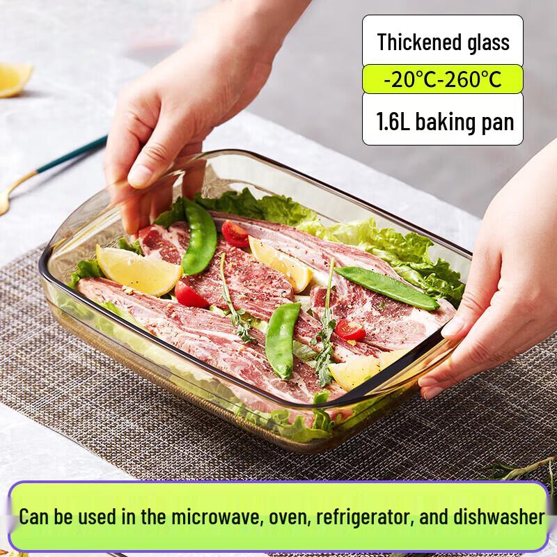 Corning Amber Rectangular Borosilicate Glass Baking Dish
