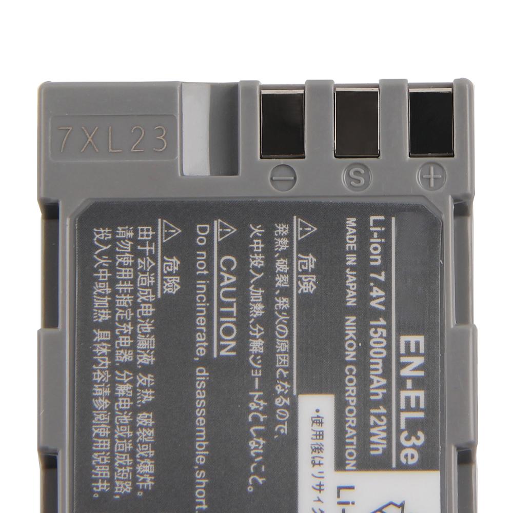 Сменный аккумулятор для камеры EN-EL3E, 1500 мАч, 7,4 В, для Nikon D50 D70 D70s D80 D90 D100 D200 D300S D300 D700