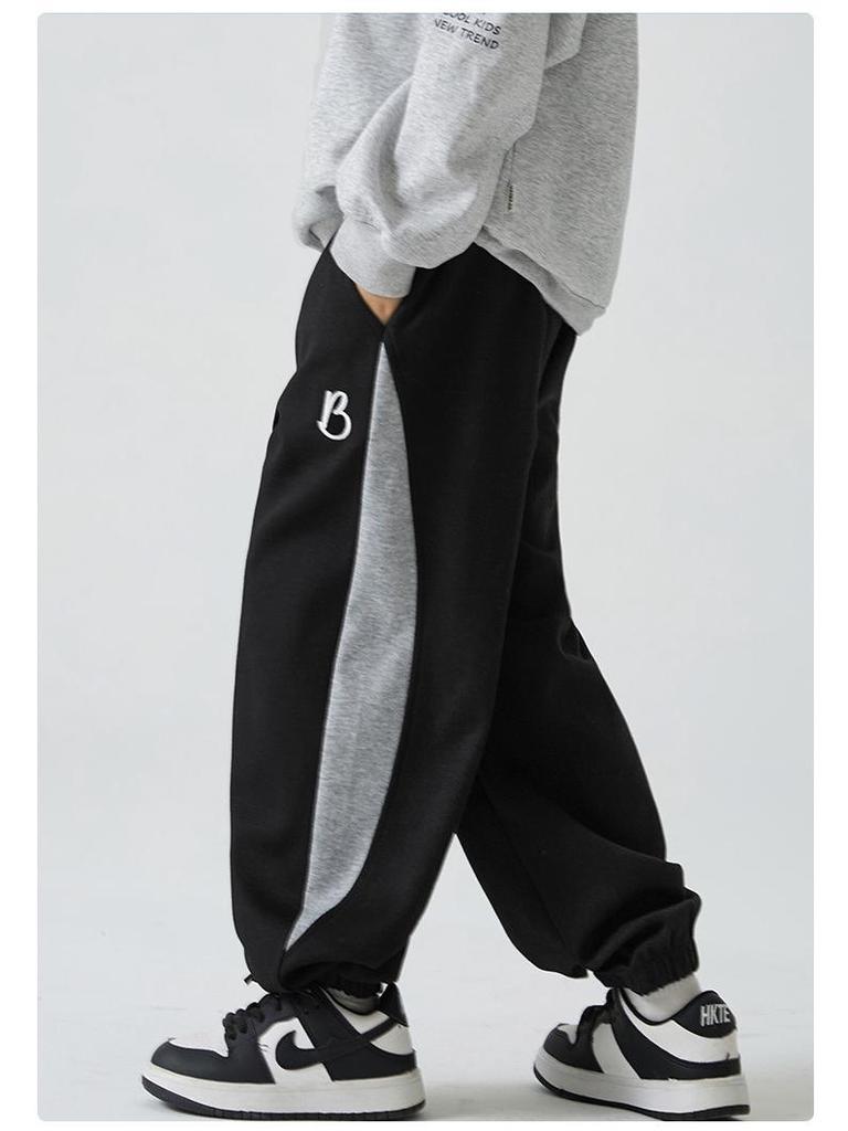 Hai Ma 2025 Осень Мальчики Махровые Спортивные Штаны - Модные Спортивные Штаны в Корейском Стиле для Детей