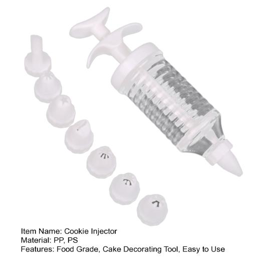 1 Set Dessert Decorating Injector with 8 Piping Tips Cupcake Frosting Filling Cookies Puffs Making Cake Decorating Icing Tool Kit Baking Supplies