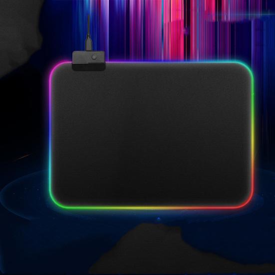 RGB светодиодный светящийся игровой коврик для мыши с подсветкой клавиатуры, нескользящий коврик, одеяло