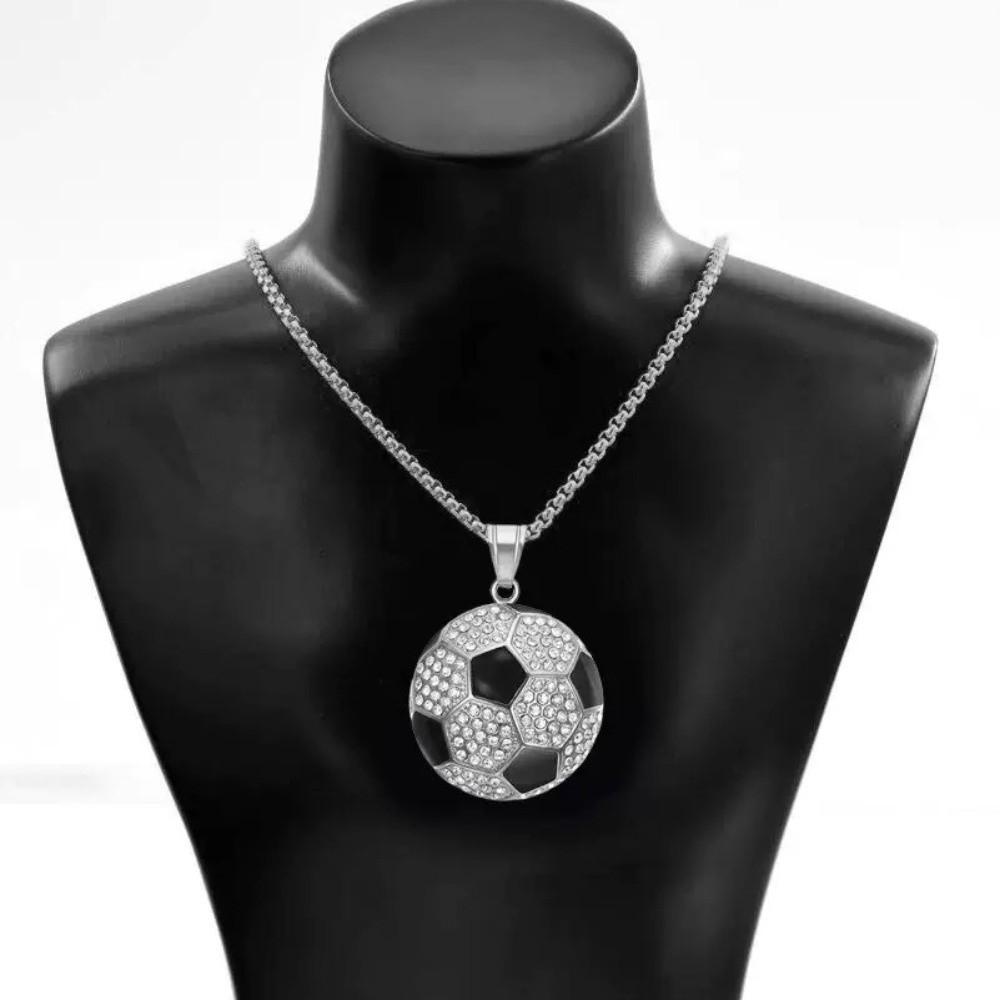 Metal Chain Football Pendant Choker Jewelry Soccer Necklace Personalized Football Necklace Men
