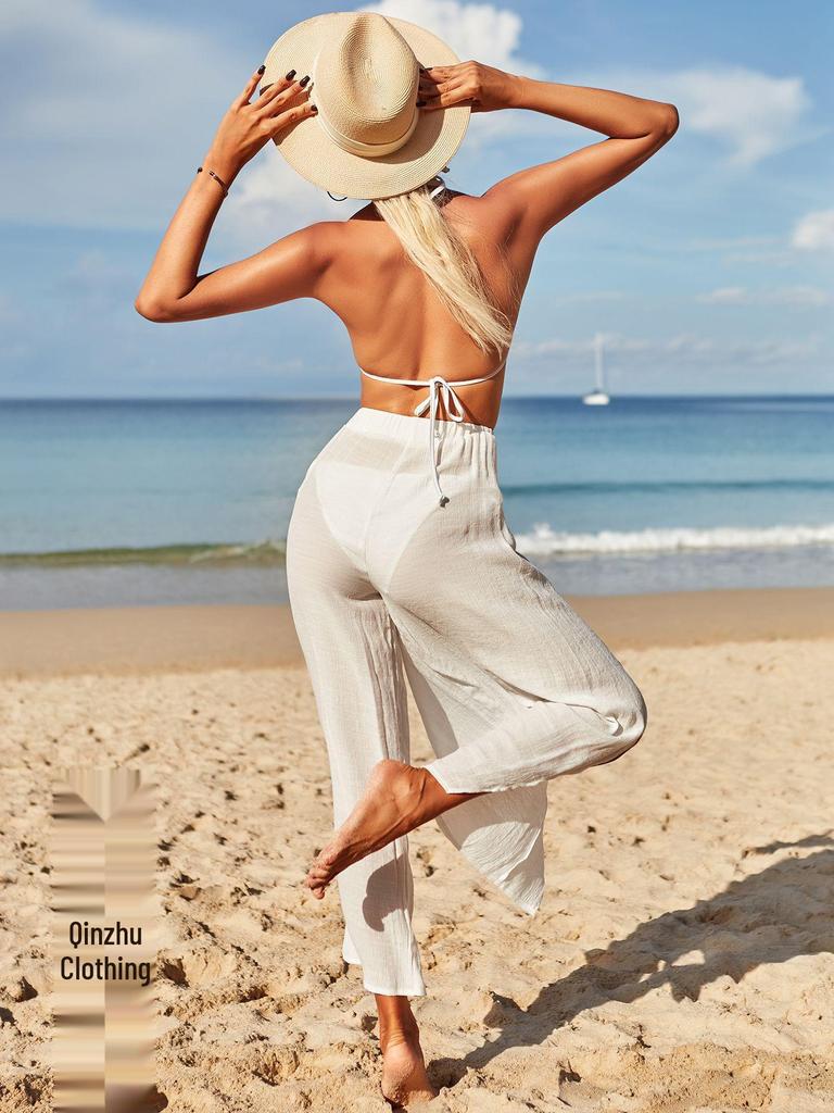 Chiffon Beach Cover-up: Versatile European & American Style Half Skirt for Sun Protection & Vacation