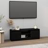 VidaXL TV Stand with Door Black 102x30x36 Cm 823351