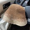 Spring Summer Beach Straw Cap Handmade Bucket Hat Korean Women's Straw Hat  Outdoor