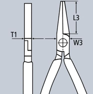 [KNIPEX] Flat Nose Pliers Comfort Handle 160mm 2002-160