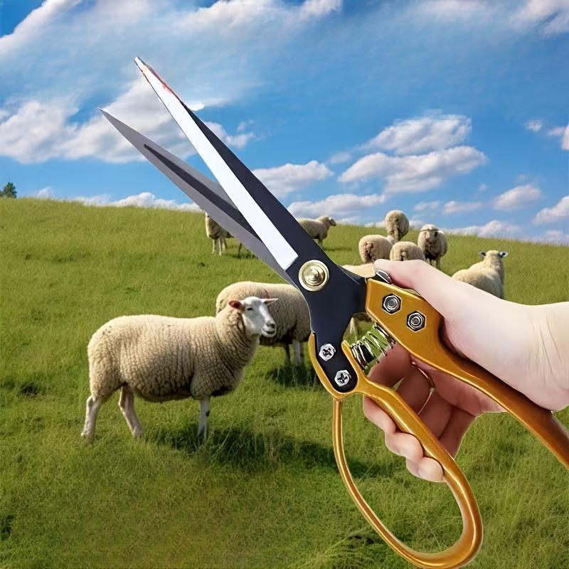 Самые продаваемые многоцелевые ножницы: Большой размер для стрижки шерсти домашних животных, домашнего использования, ухода за газоном, острая марганцевая сталь с эргономичной конструкцией рукоятки