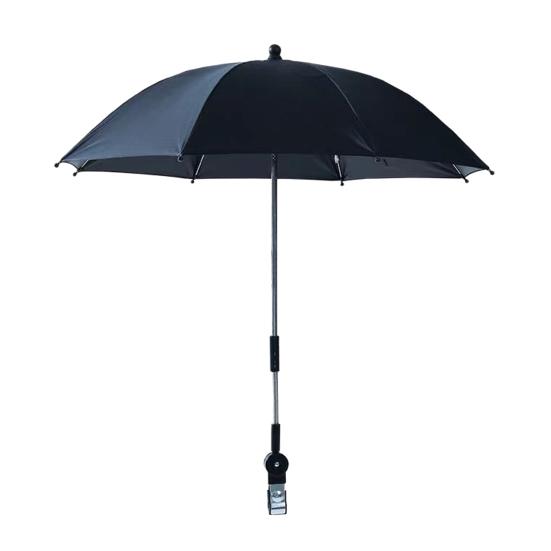 Chair Umbrella with Clamp SPF50+ UV Protection Beach Chair Parasol Multi-Angle Adjustability Outdoor Chair Shade for Camping Golf Carts