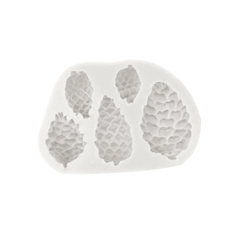 3D Christmas Pine Cones Shape Silicone Fondant Candy Chocolate Molds Biscuits Mould DIY Cake Decoration Kitchen Baking Tools