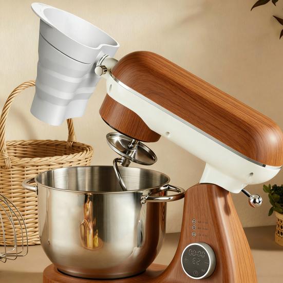 Складная кухонная воронка для миксера KitchenAid, силиконовая, для влажных и сухих ингредиентов, безопасная для посудомоечной машины, герметичная, защищенная от проливания, кухонный аксессуар