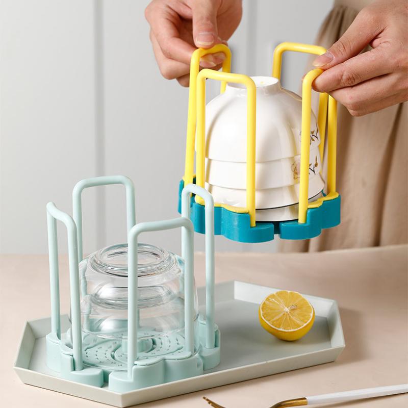 Многофункциональная полка для кухонной мойки с выдвижным сливным лотком и вращающейся корзиной