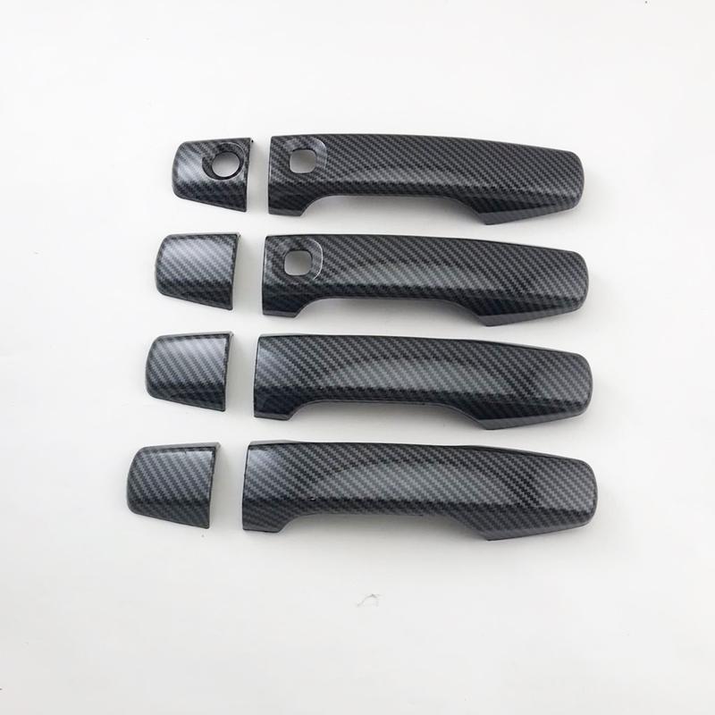 Для Toyota Land Cruiser LC200 FJ200 200 2008 - 2015 Черный Карбон Автомобильные Аксессуары Хромированная Накладка на Дверную Ручку Отделка Стиль Наклейки