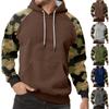 Мужская камуфляжная толстовка с капюшоном, мужская спортивная большого размера, повседневная толстовка