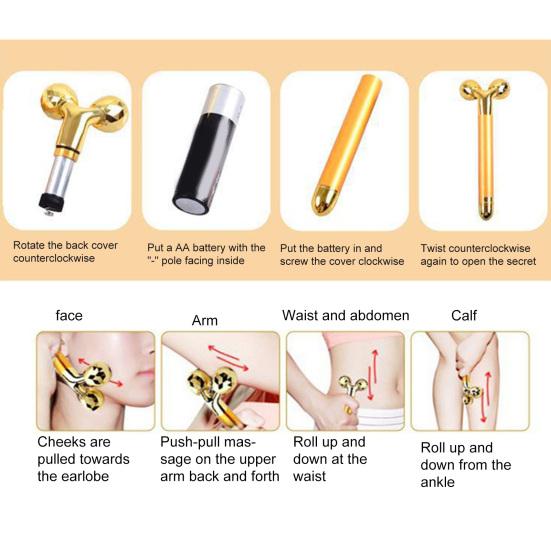 Face Roller Massager Safe 360 Degree Rotating Body Shaping