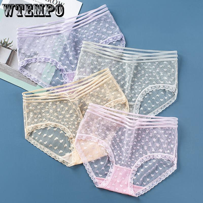 Lace Pants Women's Sexy Naked Transparent Summer Ultrathin Mesh Hollow Large Mid Waist Pants