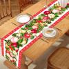 Рождественская льняная дорожка для стола Веселое рождественское украшение для дома 2024 Рождественский декор для вечеринки Украшение Навидад Натал С Новым годом 2025