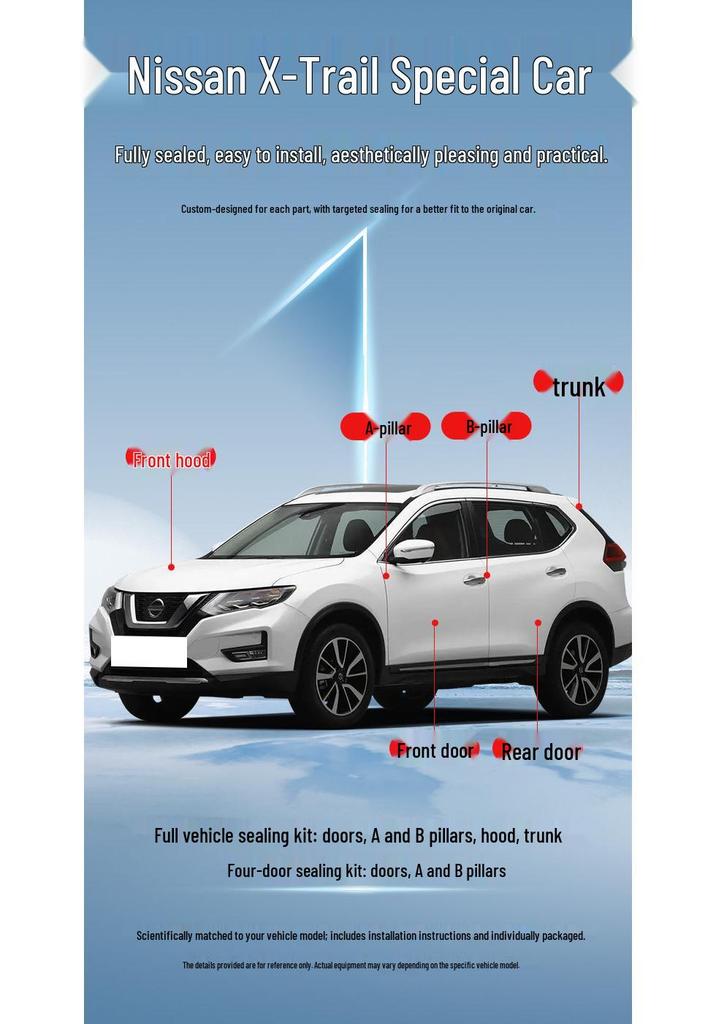 Уплотнительная полоса двери Qashqai: Звукоизоляционная, пылезащитная резина для старых и новых моделей