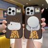 Polka dot puppy iPhone16promax Apple 13 black edge mobile phone case AIR cute 15 magnetic anti-drop hard case