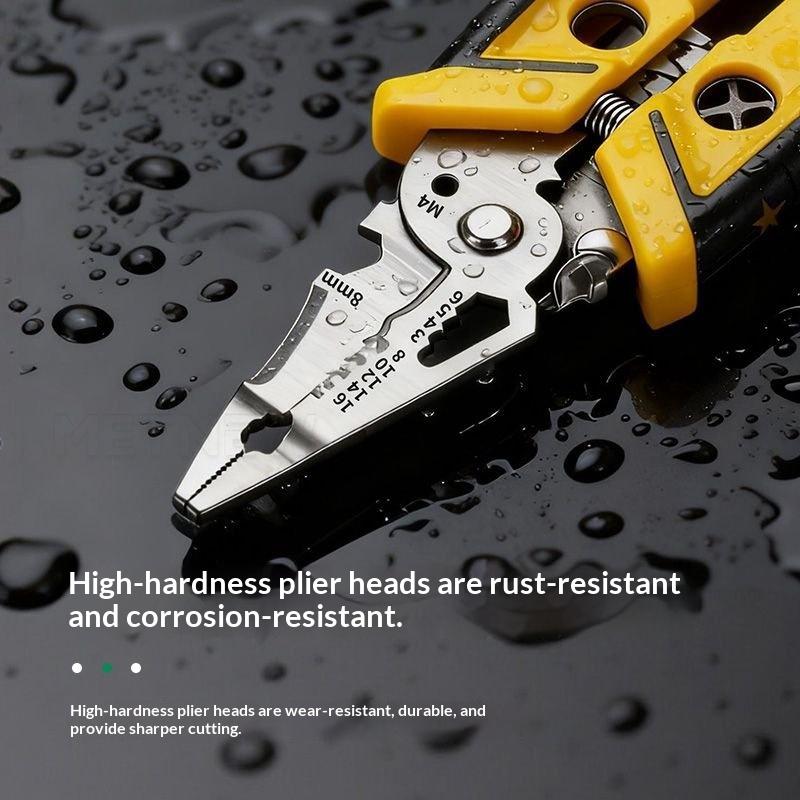 18 in 1 Multifunctional Electrician Pliers Wire Stripper Crimper Cable Cutter Compact Size for Small Space Electrical Repair Jobs