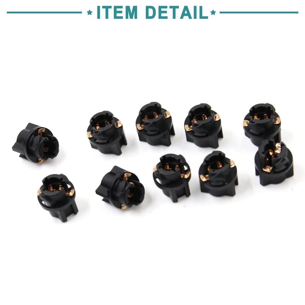 ACROPIX Автомобильная светодиодная лампа для приборной панели T5, универсальный черный цоколь, 10 шт.