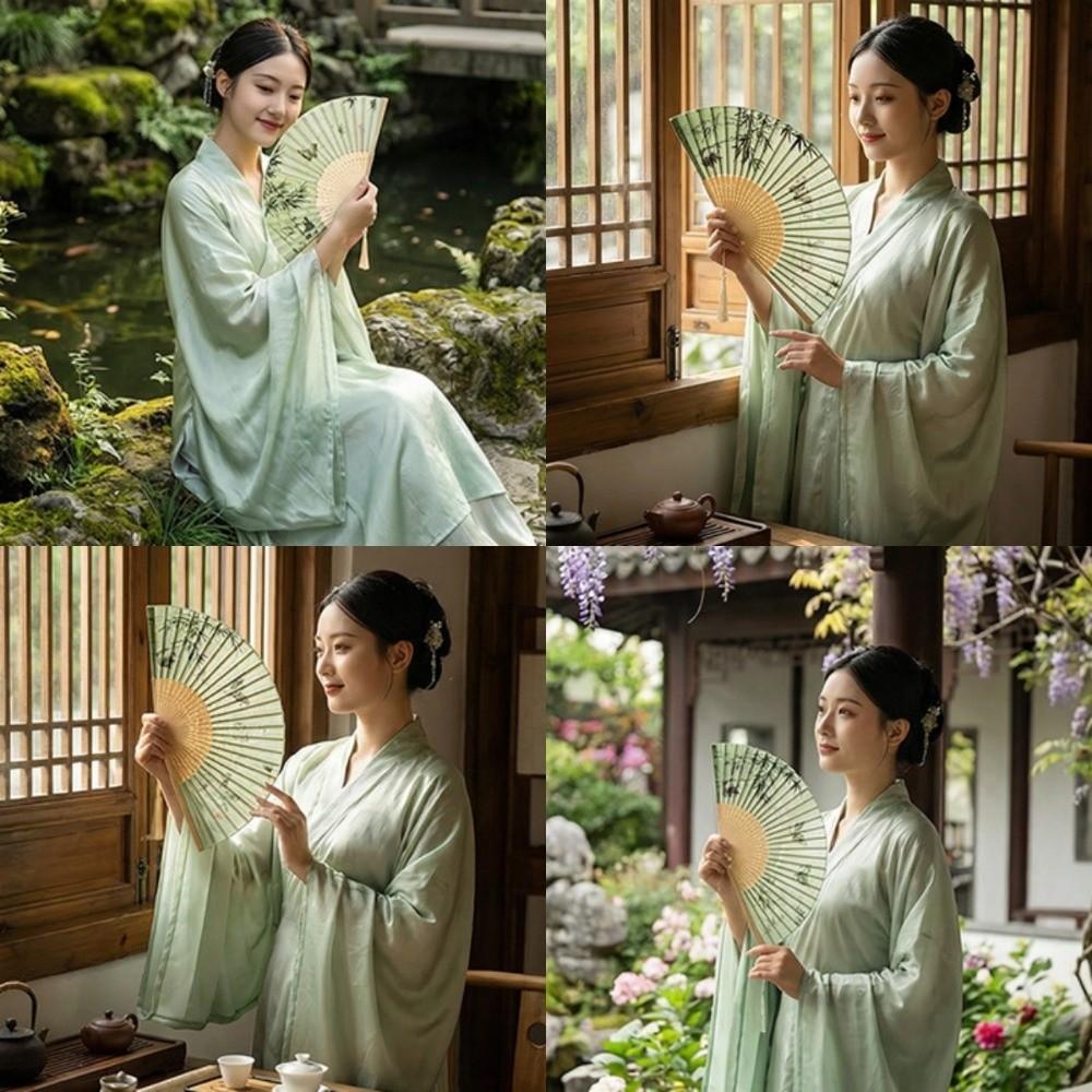 Chinese Style Bamboo Fan Butterfly Handheld Fan Dance Props Tassel Folding Fan Girl Gift